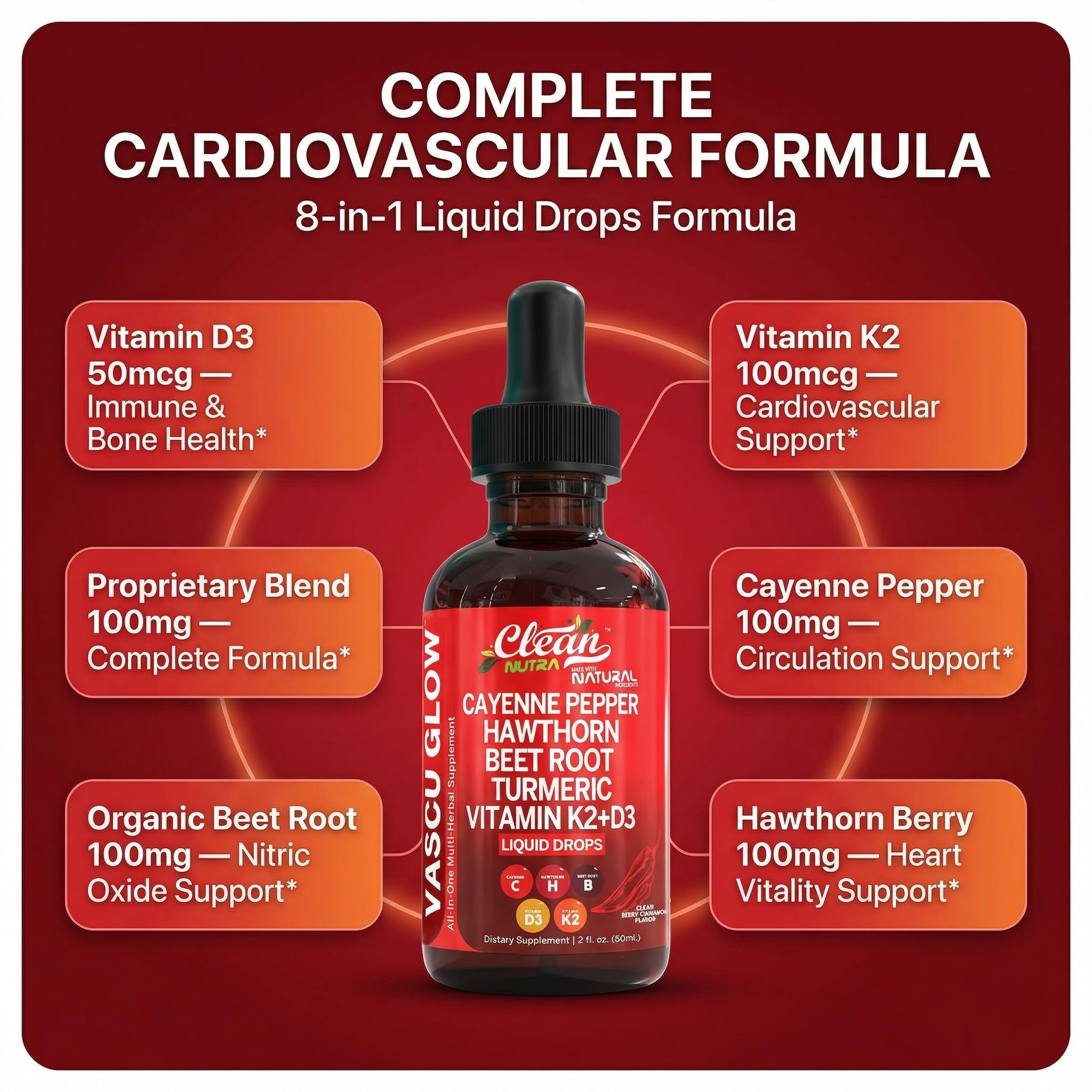 Clean Nutra Turmeric Curcumin Liquid dropper with golden-hued extract.