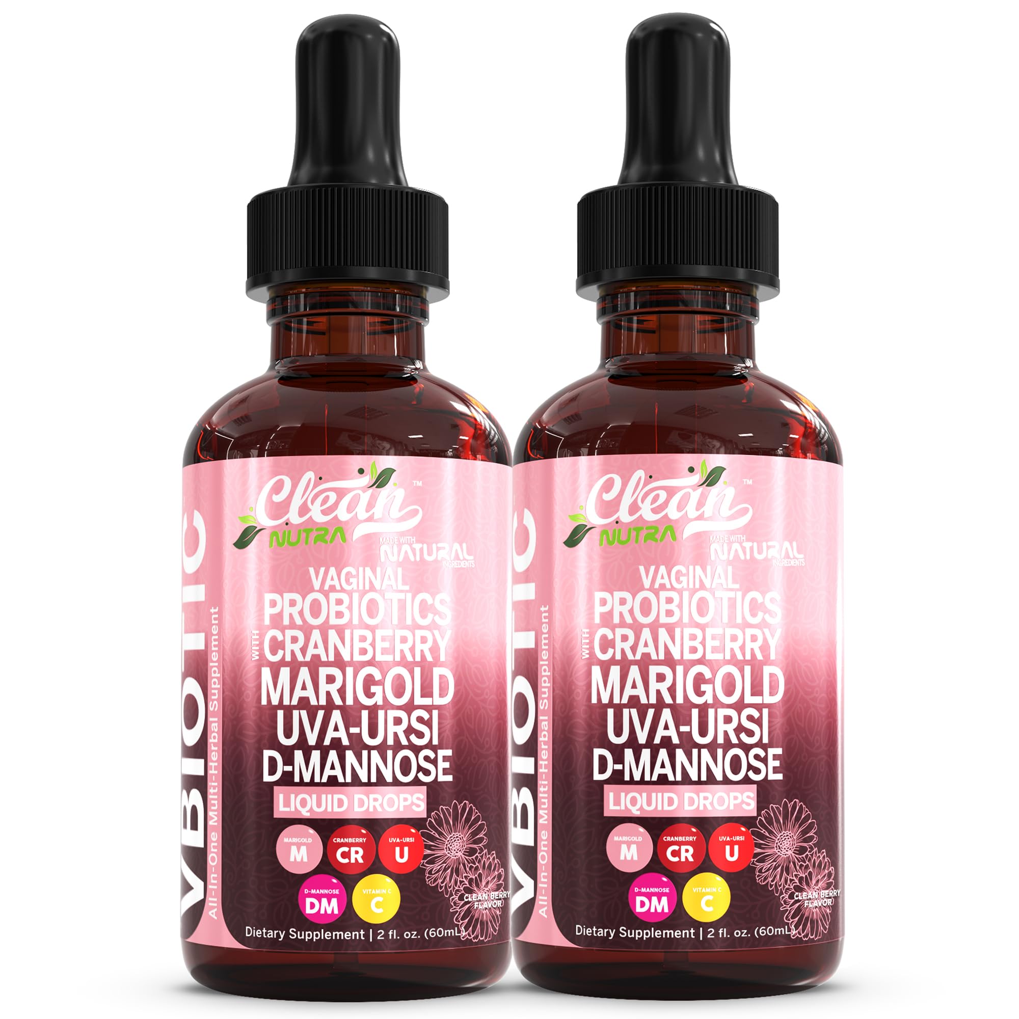 Clean Nutra VBiotic vaginal probiotic bottle front for daily feminine health support
