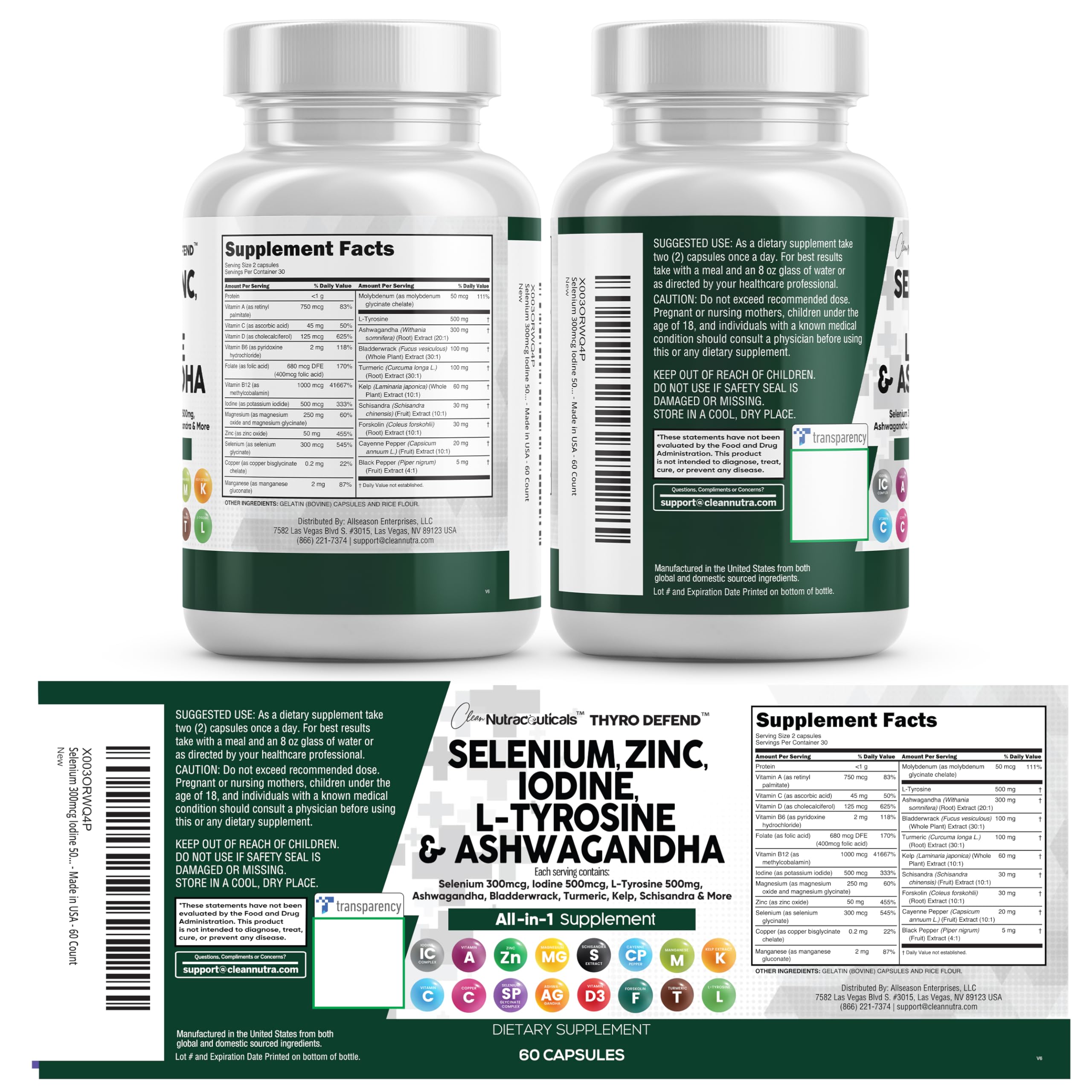 Cápsulas de zinc de Clean Nutra para nutrición diaria