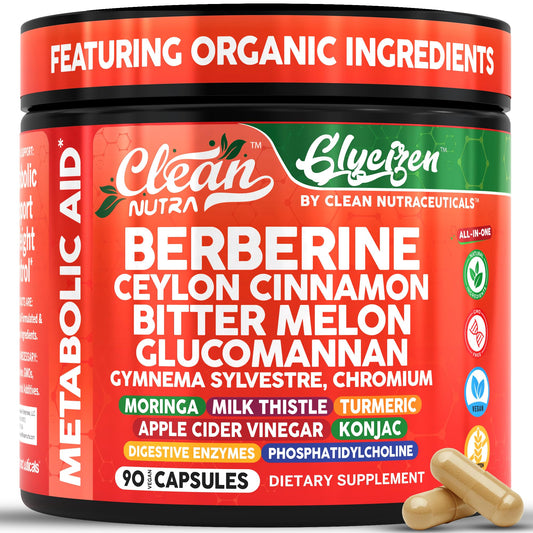 Clean Nutraceuticals berberine capsules bottle for daily vitality support