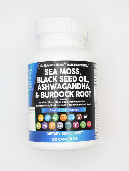 Clean Nutraceuticals black seed oil capsules bottle for easy omega and wellness nutrients.