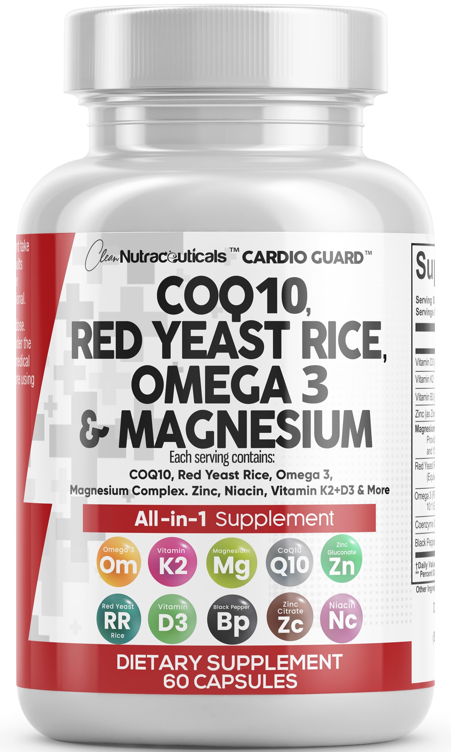 CardioGuard de Clean Nutraceuticals: tabletas en estuche, apoyo potencial al bienestar cardiovascular.