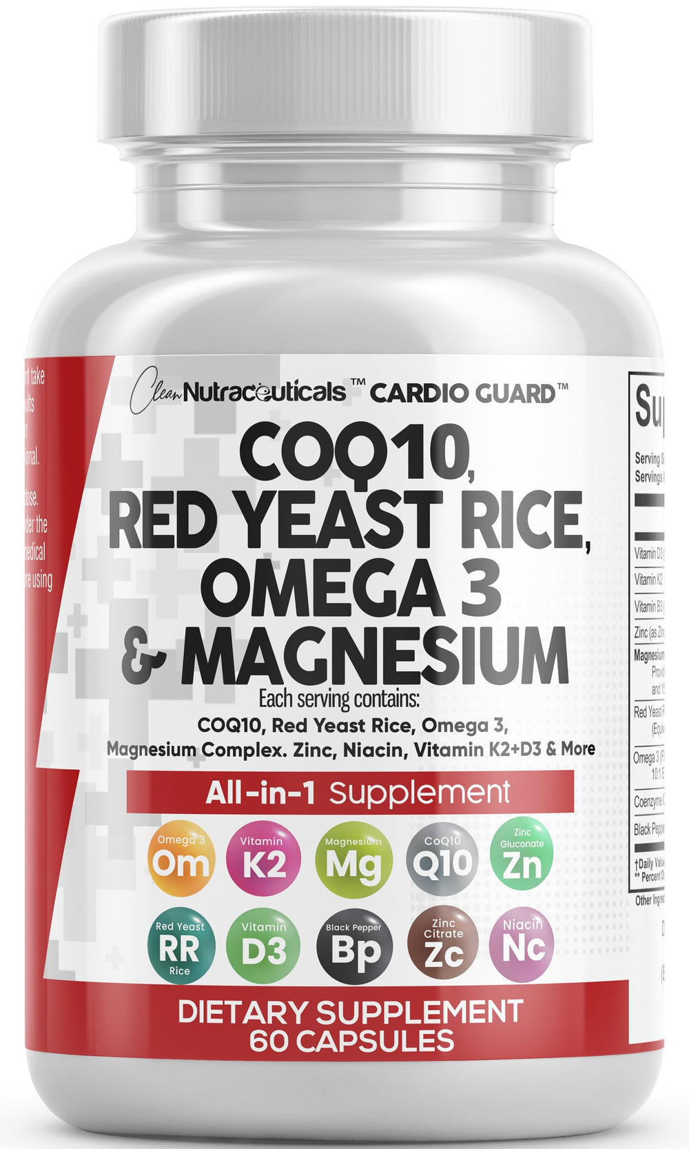 CardioGuard de Clean Nutraceuticals: tabletas en estuche, apoyo potencial al bienestar cardiovascular.