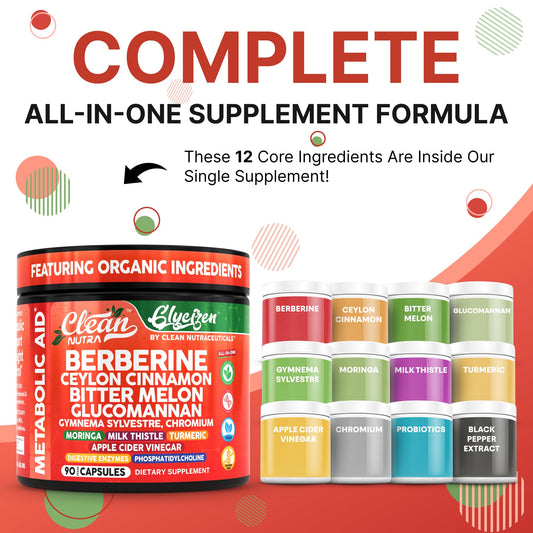 Clean Nutraceuticals ceylon cinnamon capsules pack highlighting balanced cravings and steady energy