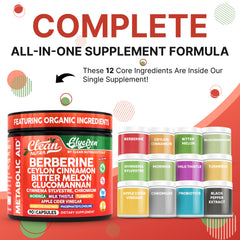 Clean Nutraceuticals ceylon cinnamon capsules pack highlighting balanced cravings and steady energy