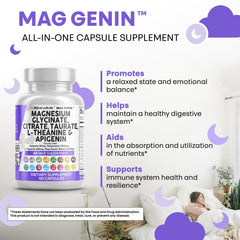 Citrate taurate capsules emphasize high-absorption magnesium in Clean Nutraceuticals' formula