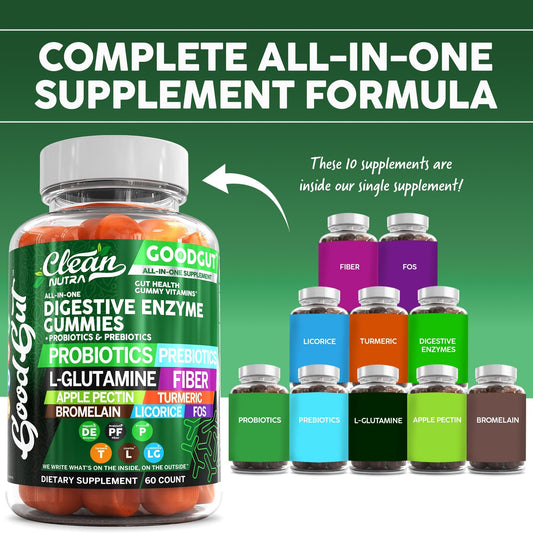 Closeup of Clean Nutraceuticals digestive enzymes gummies highlighting texture