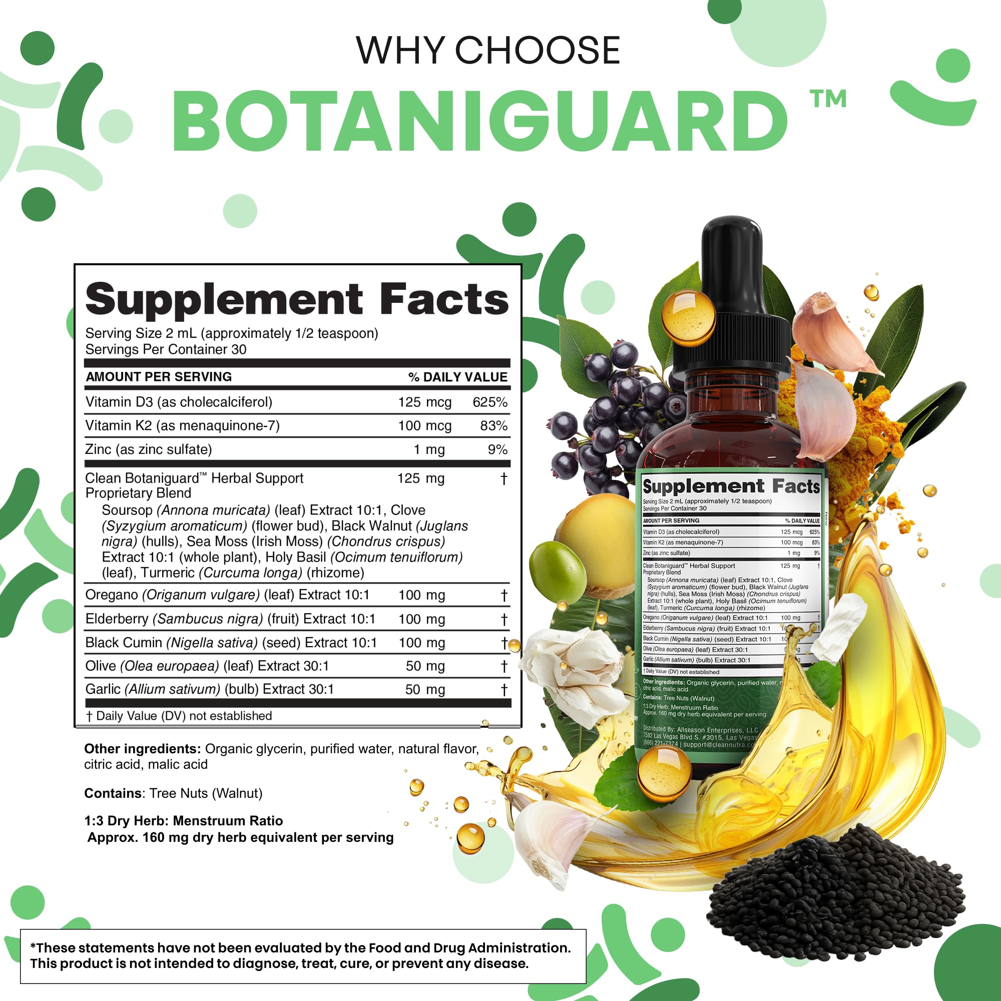 Clean Nutraceuticals Elderberry Bottle Label – berry-rich ingredients for seasonal resilience
