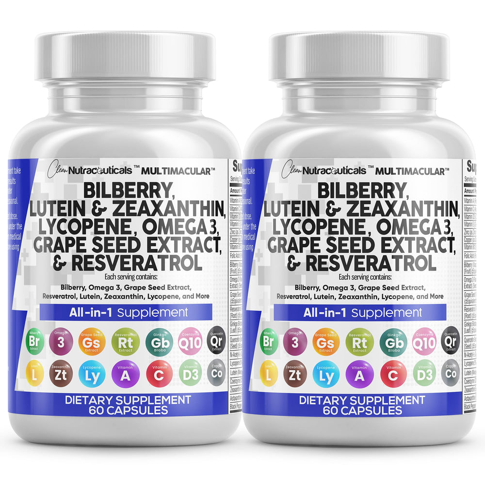 Clean Nutraceuticals Eye Vitamins bottle front promotes daily eye health support
