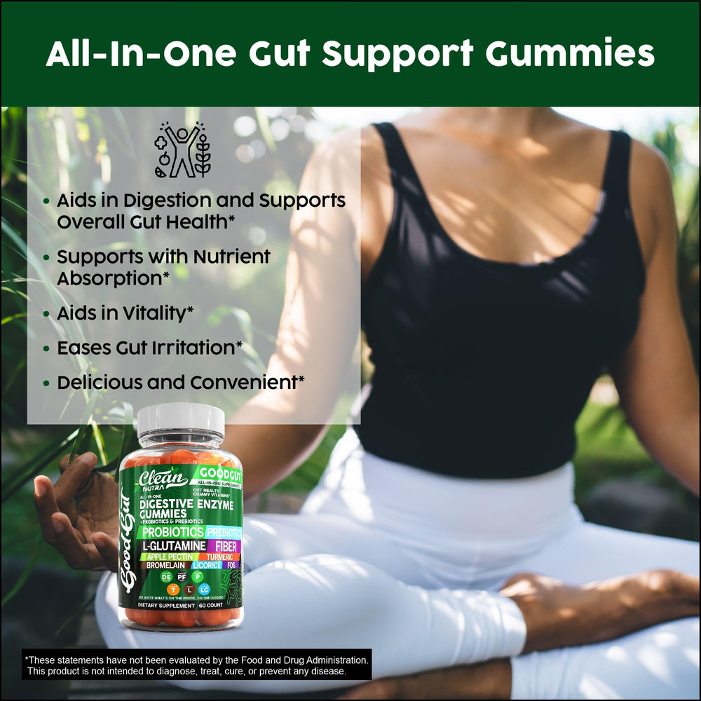 Bottle of Clean Nutraceuticals fiber blend gummies with apple pectin and inulin