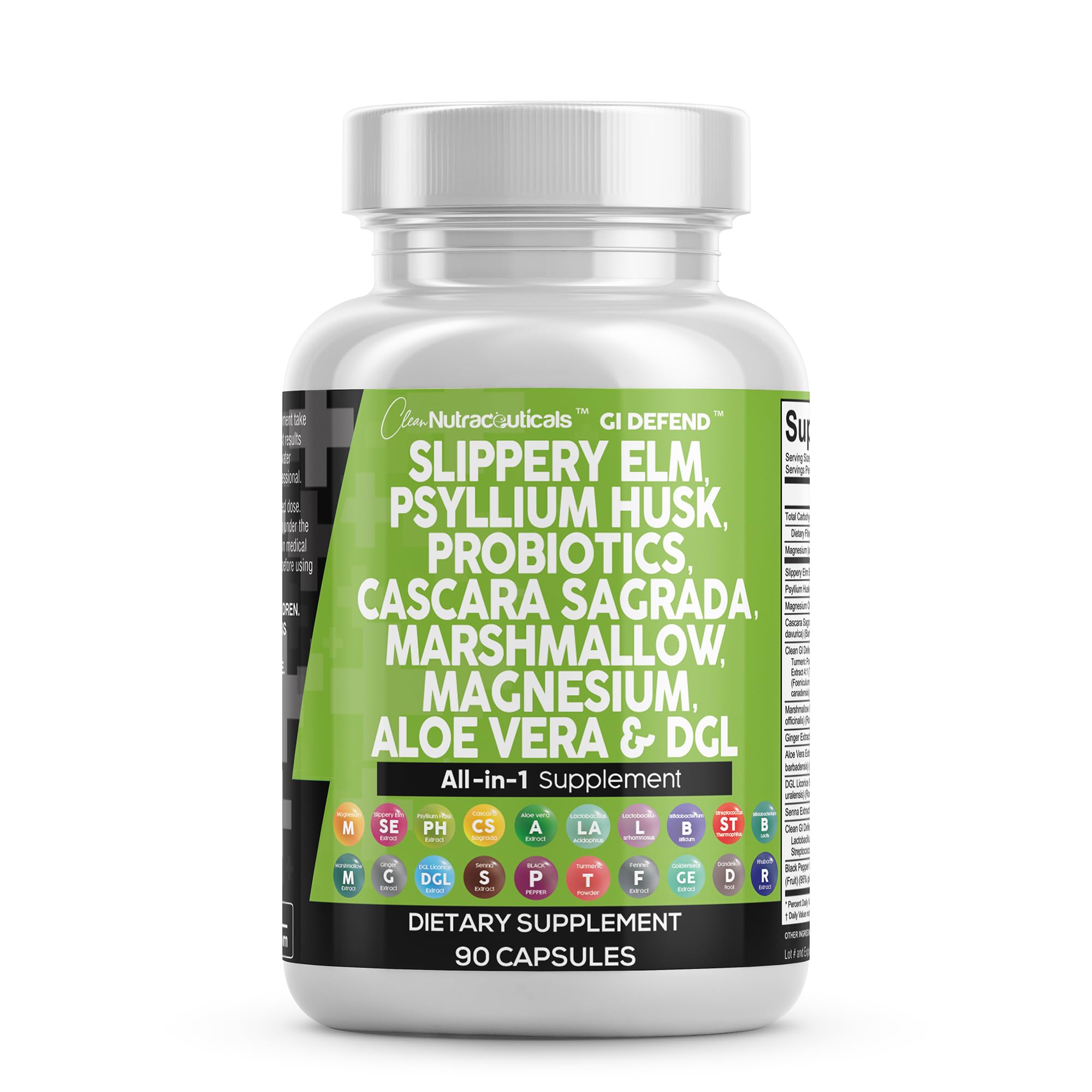 Clean Nutraceuticals GI Defend bottle front showing all-in-one digestive formula