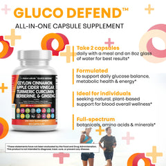 Gluco Defend ginger ginseng blend shows energizing botanicals