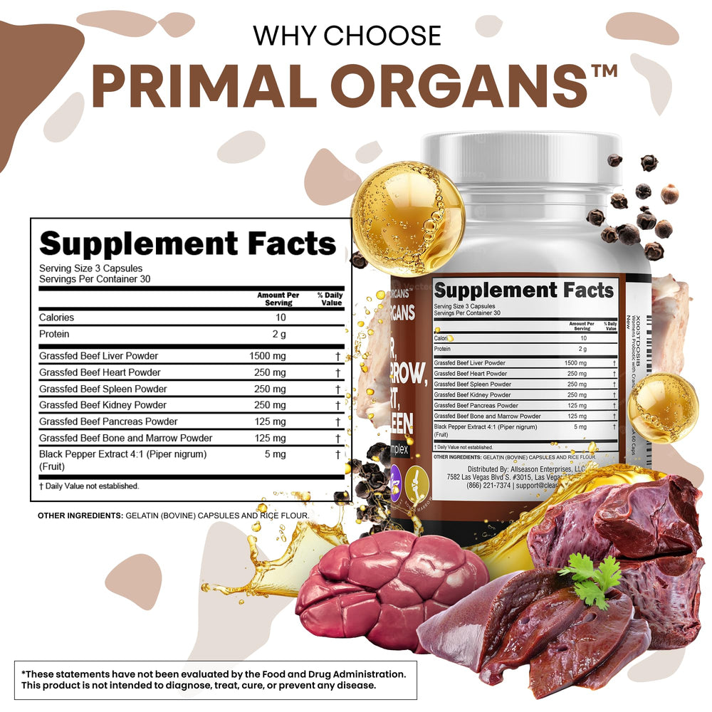 Clean Nutraceuticals grass-fed beef liver capsules pancreas focus on digestive enzyme diversity