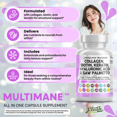 Clean Nutraceuticals hyaluronic acid capsules bottle aids skin hydration and fullness