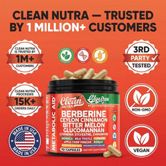 Ingredient list close-up showing vegan capsule formula from Clean Nutraceuticals.