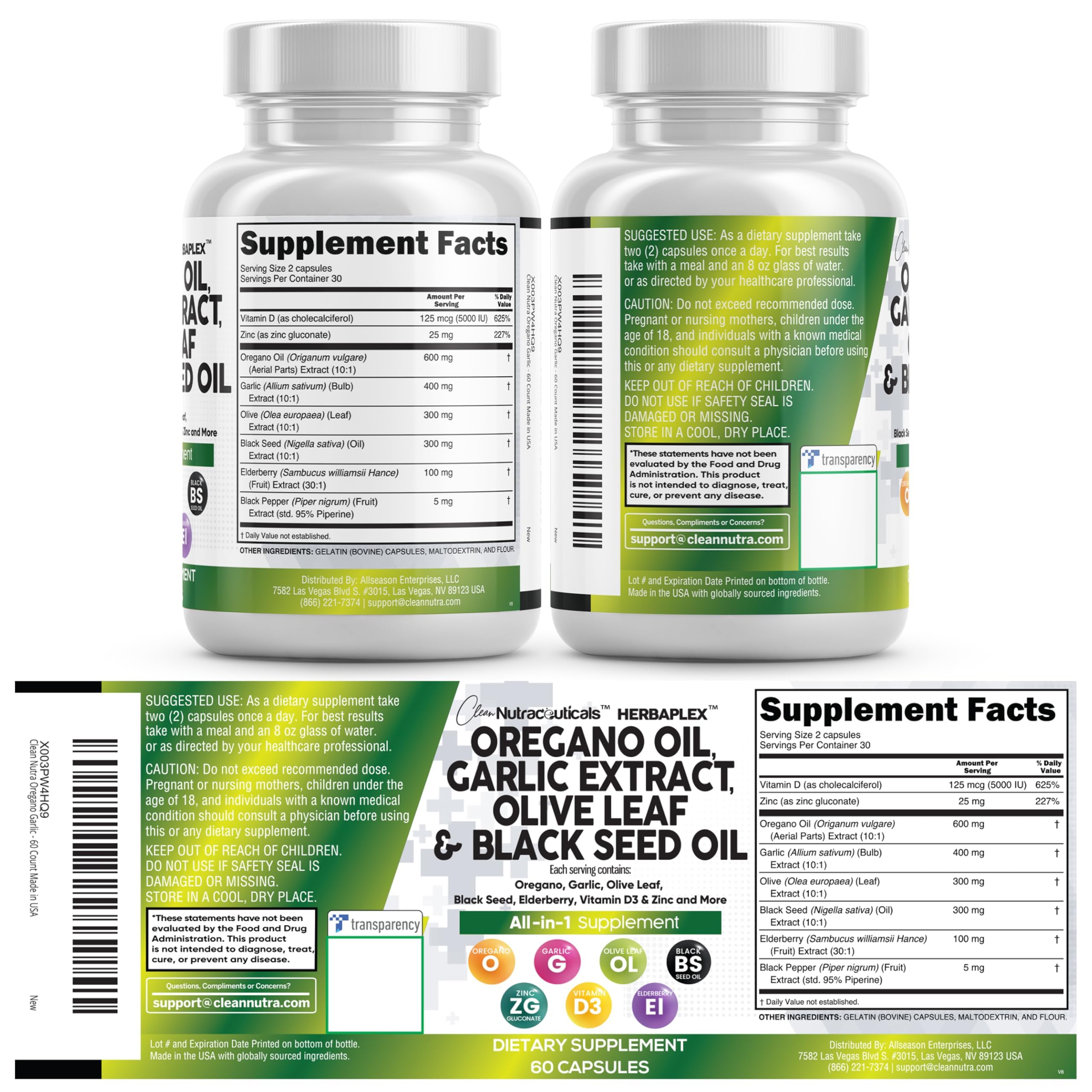 Clean Nutraceuticals label design packaging closeup communicates quality