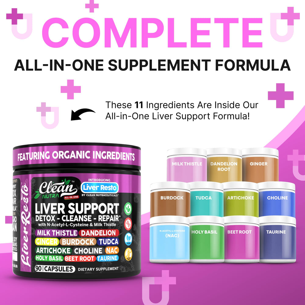Liver Cleanse bottle pour by Clean Nutraceuticals showing convenient serving