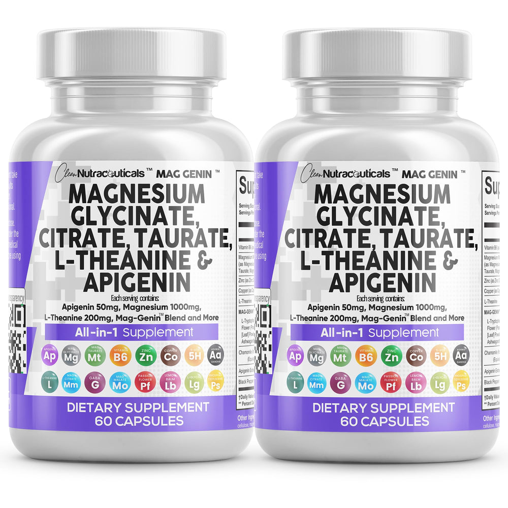 Clean Nutraceuticals Mag Genin bottle front for daily magnesium support