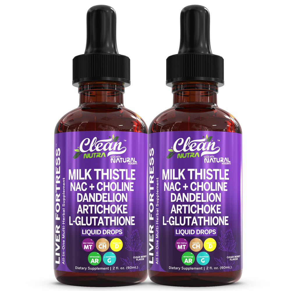 Clean Nutraceuticals Milk Thistle NAC liquid bottle designed for liver support