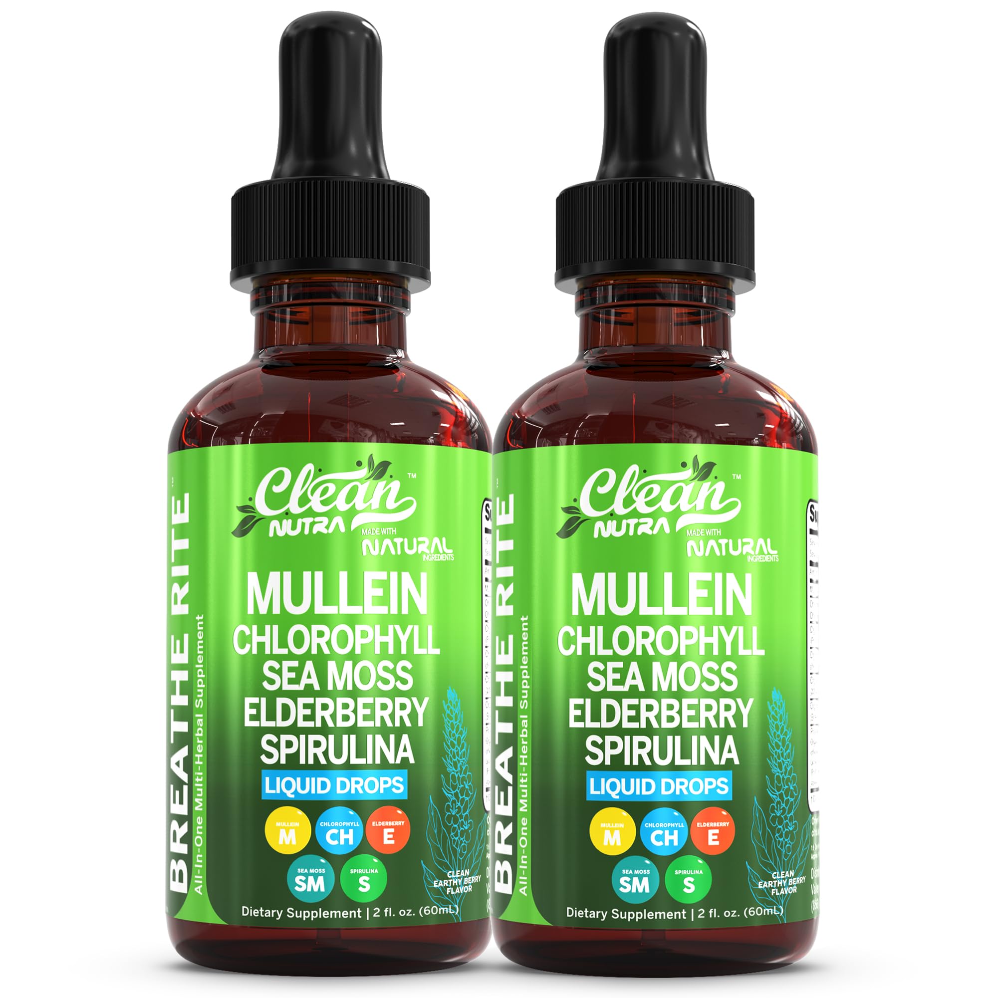 Clean Nutraceuticals mullein drops bottle pour for respiratory comfort