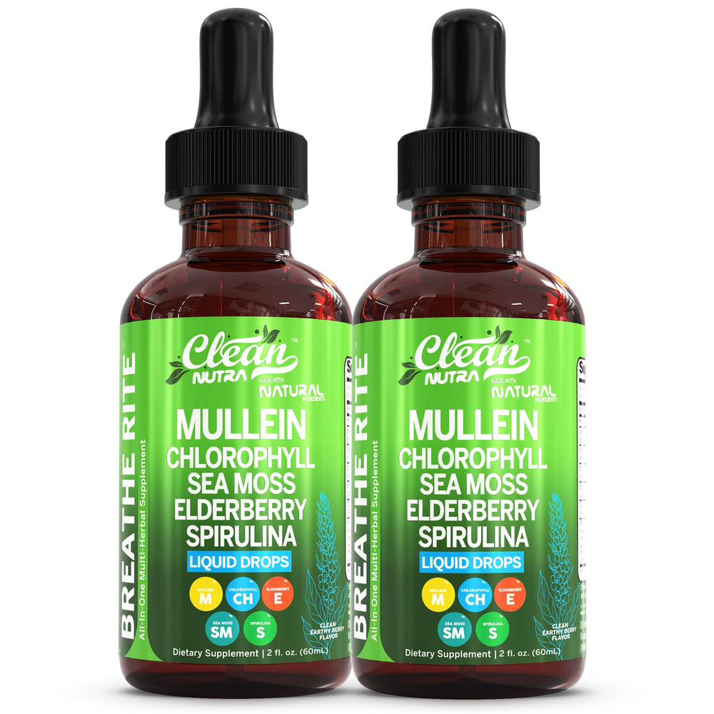 Clean Nutraceuticals mullein drops bottle pour for respiratory comfort