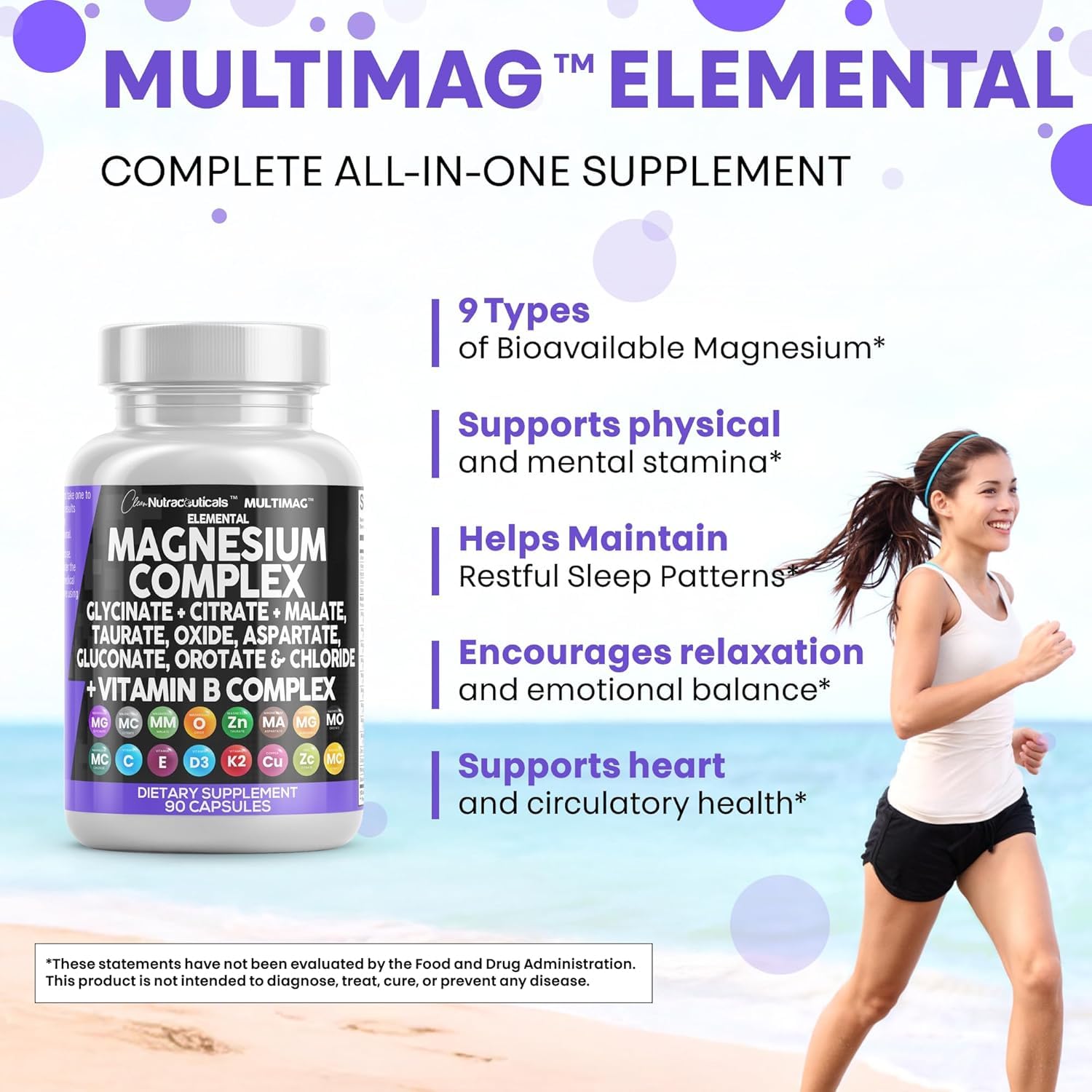 Side view of MultiMag bottle to showcase compact daily use