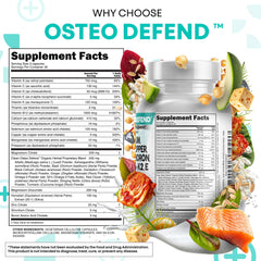 Clean Nutraceuticals Osteo Defend bottle in a kitchen setting for routine use.