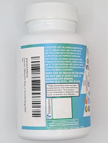 Ingredients panel of Q Defend highlighting quercetin, zinc, and vitamins.