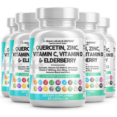 Clean Nutraceuticals Q-Defend immune blend bottle front with multi-ingredient formula