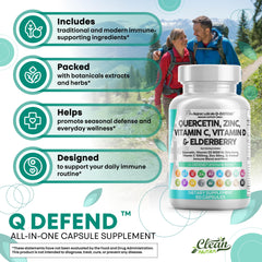 Clean Nutraceuticals Q-Defend 5-pack packaging display