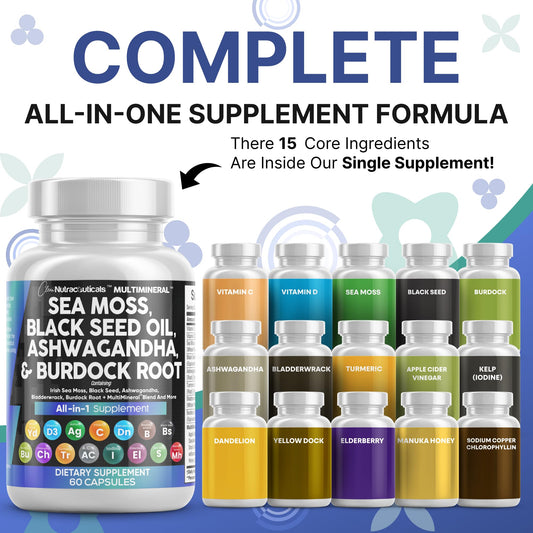 Clean Nutraceuticals sea moss capsules closeup shows easy daily intake