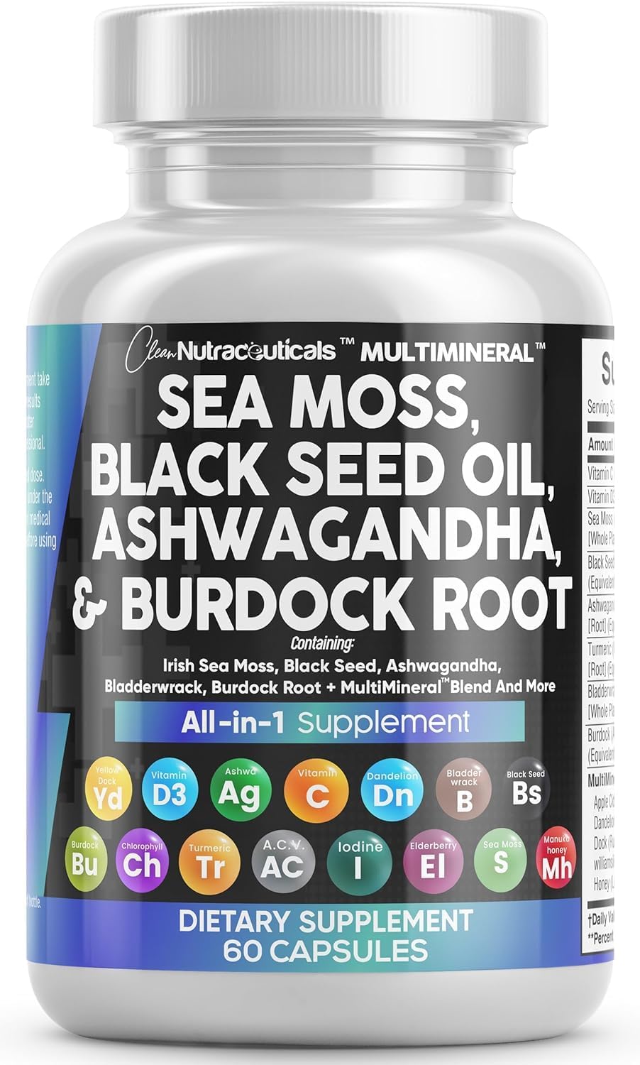 Clean Nutraceuticals sea moss capsules provide a convenient daily sea moss source.