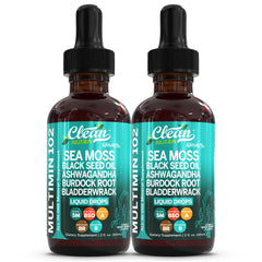 Clean Nutraceuticals Sea Moss Drops bottle for daily wellness support.