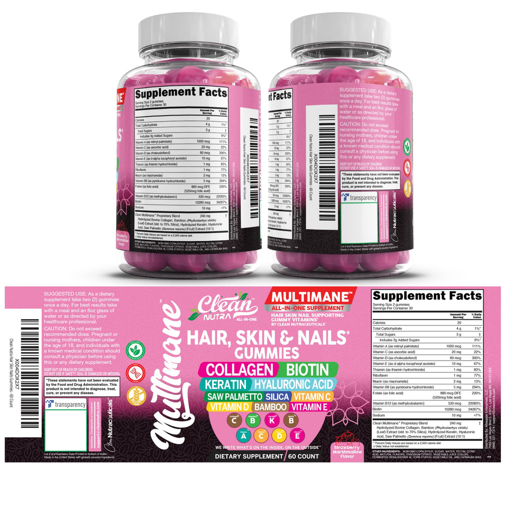 Clean Nutraceuticals strawberry marshmallow flavor image invites tasty daily vitamins.