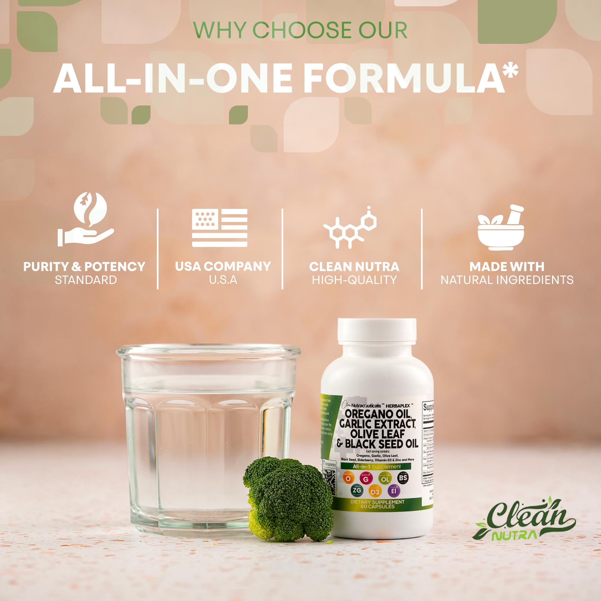 Clean Nutraceuticals travel-pack packaging for on-the-go immune and wellness support