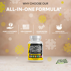 USA-made supplement bottle by Clean Nutraceuticals—quality assurance.