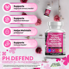 Clean Nutraceuticals vaginal probiotics capsules blister pack for daily use.