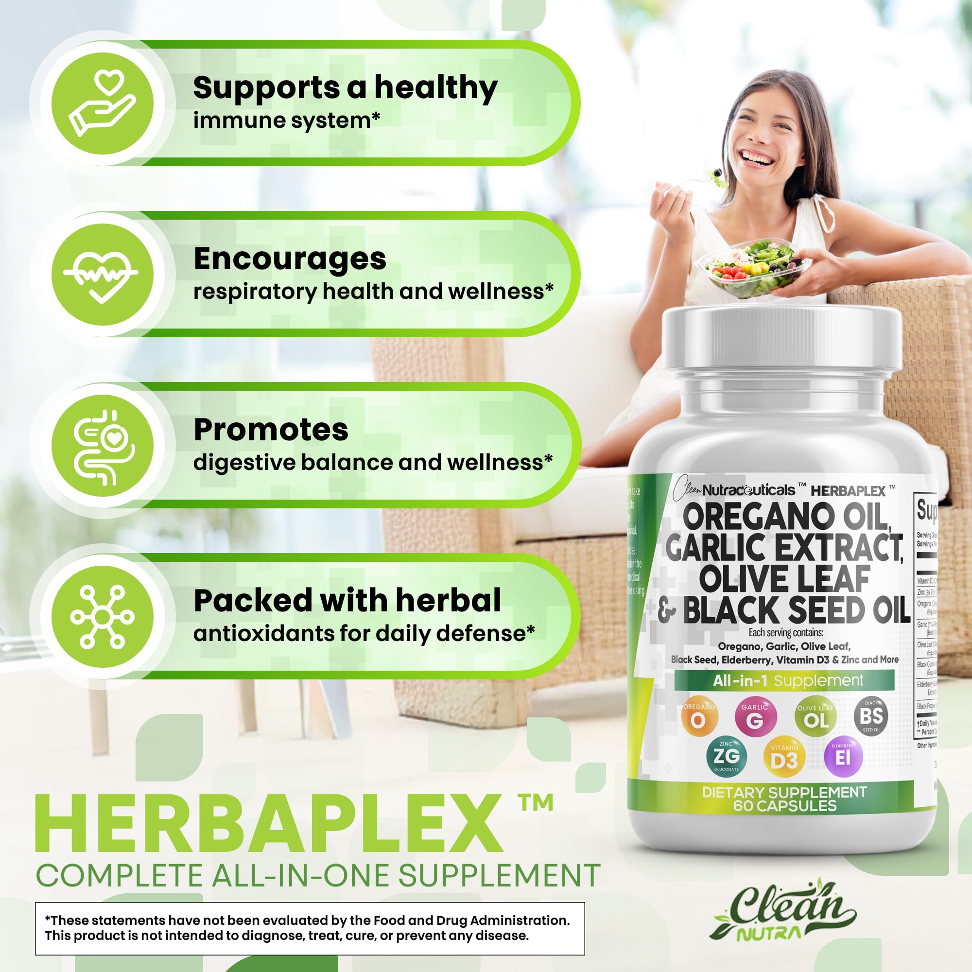 Clean Nutraceuticals vitamin d3 zinc formula bottle supports immune function