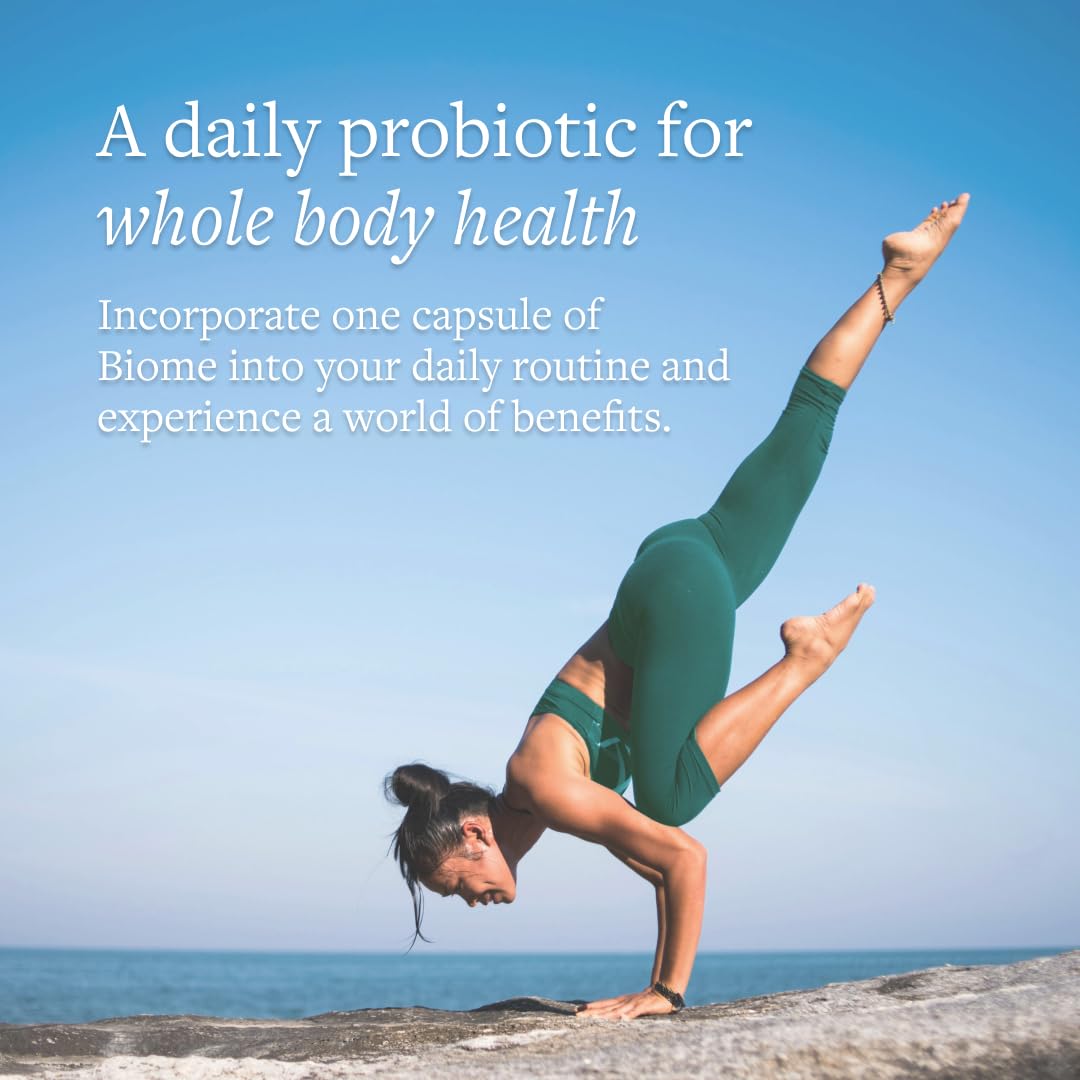 Clean Program Daily Probiotic capsules close-up highlighting digestion support and regularity.