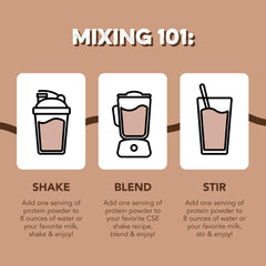Post-workout shake with 20g protein and gluten-free formula.