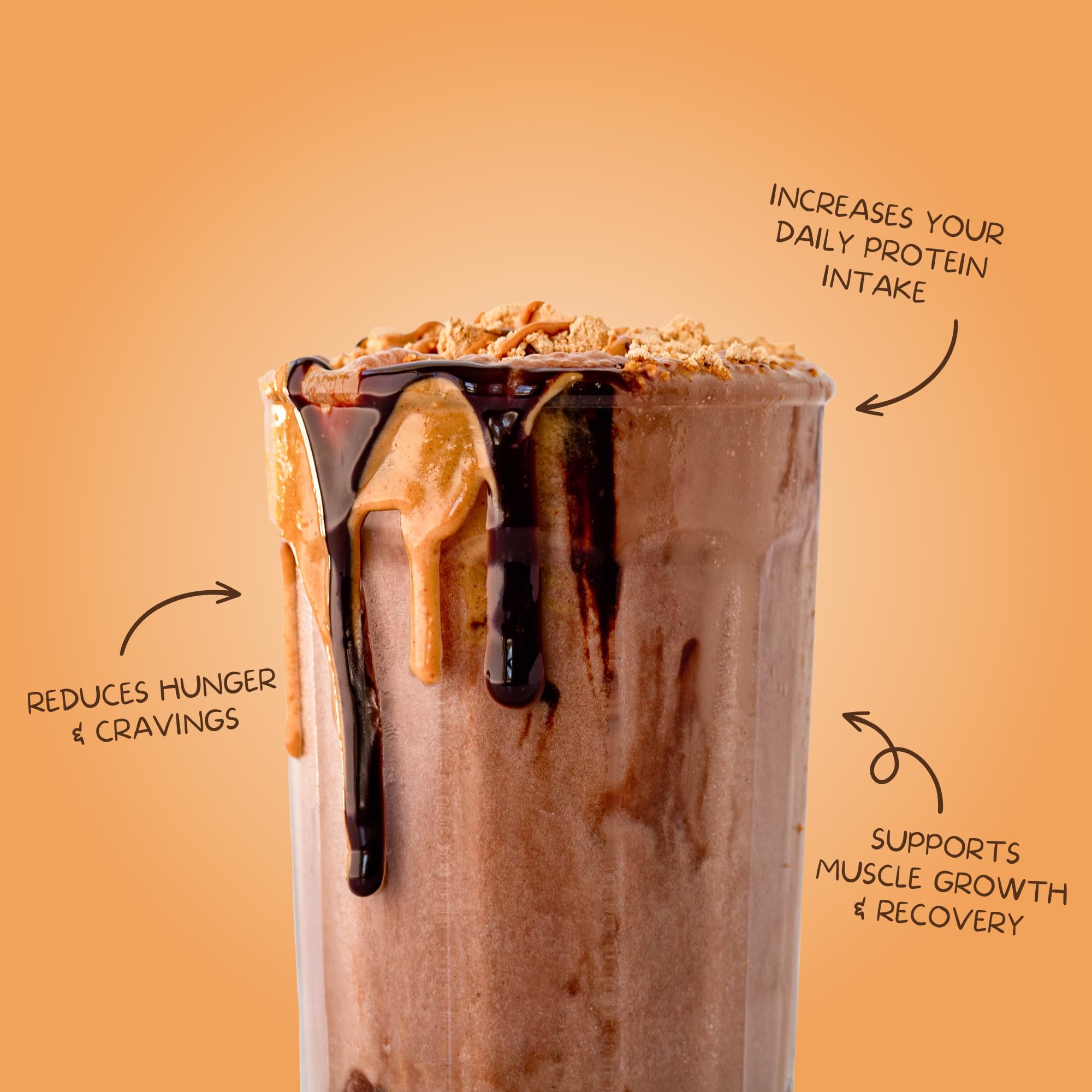 Clean Simple Eats chocolate peanut butter being poured into glass