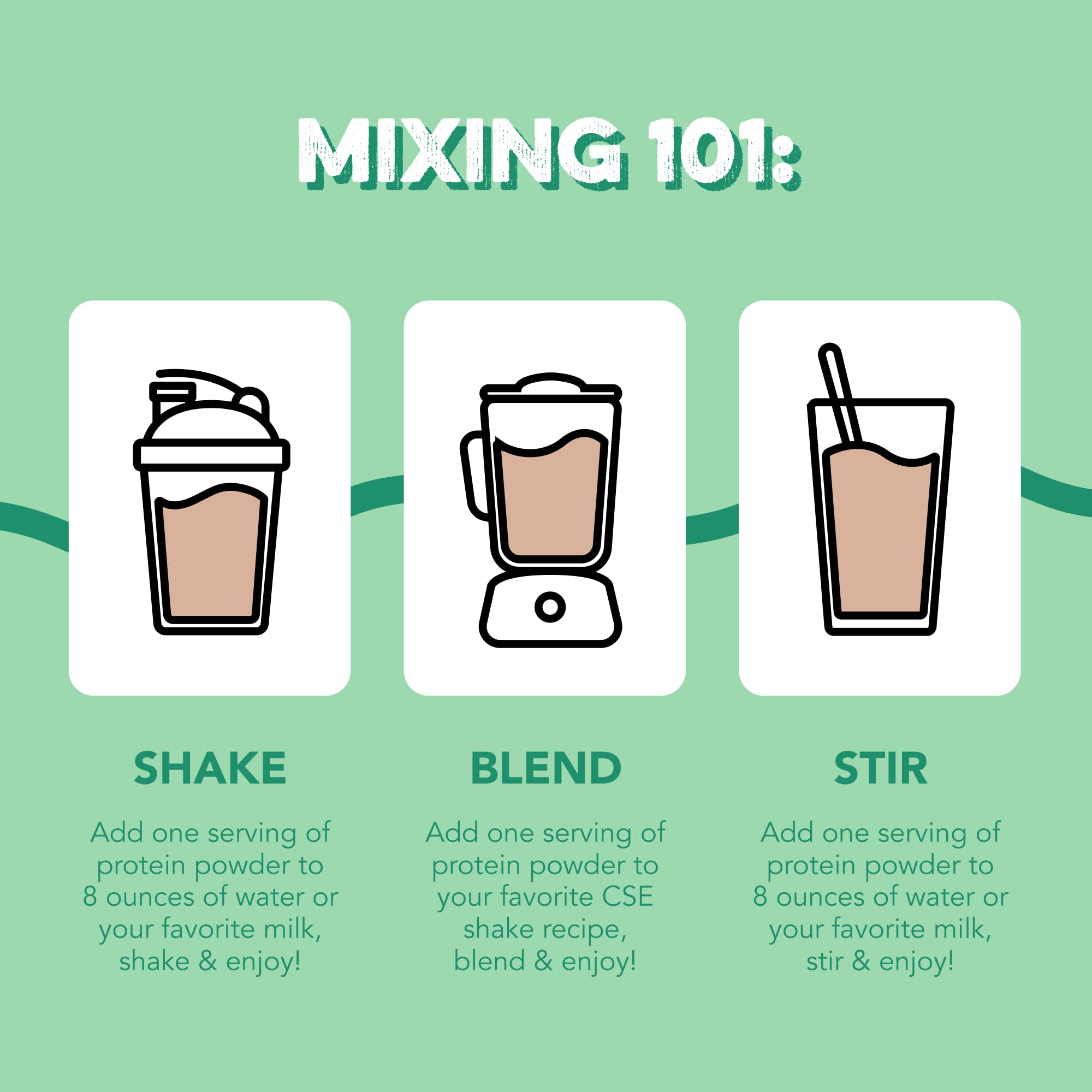Mint chocolate cookie protein shake in cup using Clean Simple Eats powder