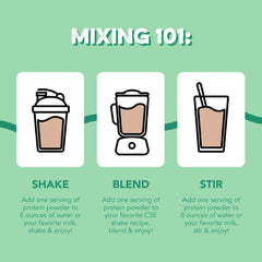 Mint chocolate cookie protein shake in cup using Clean Simple Eats powder