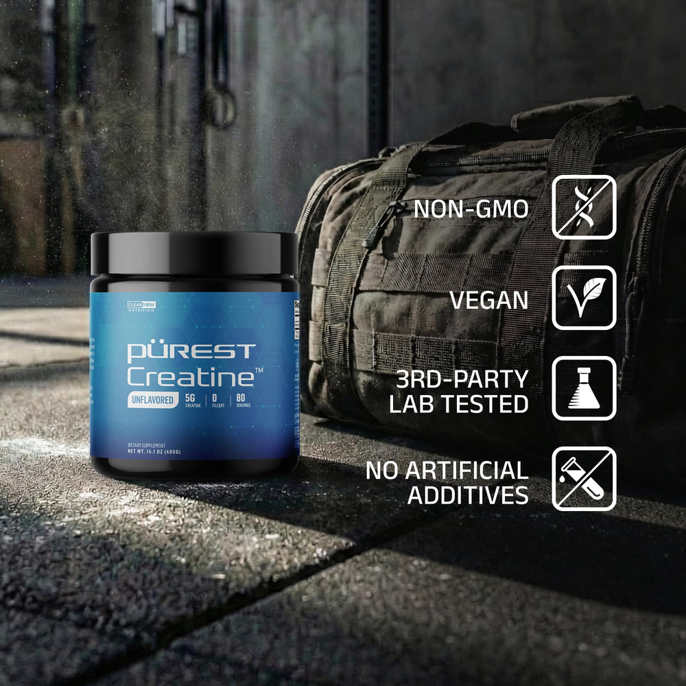 Cleanform creatine supports explosive power during heavy lifting.