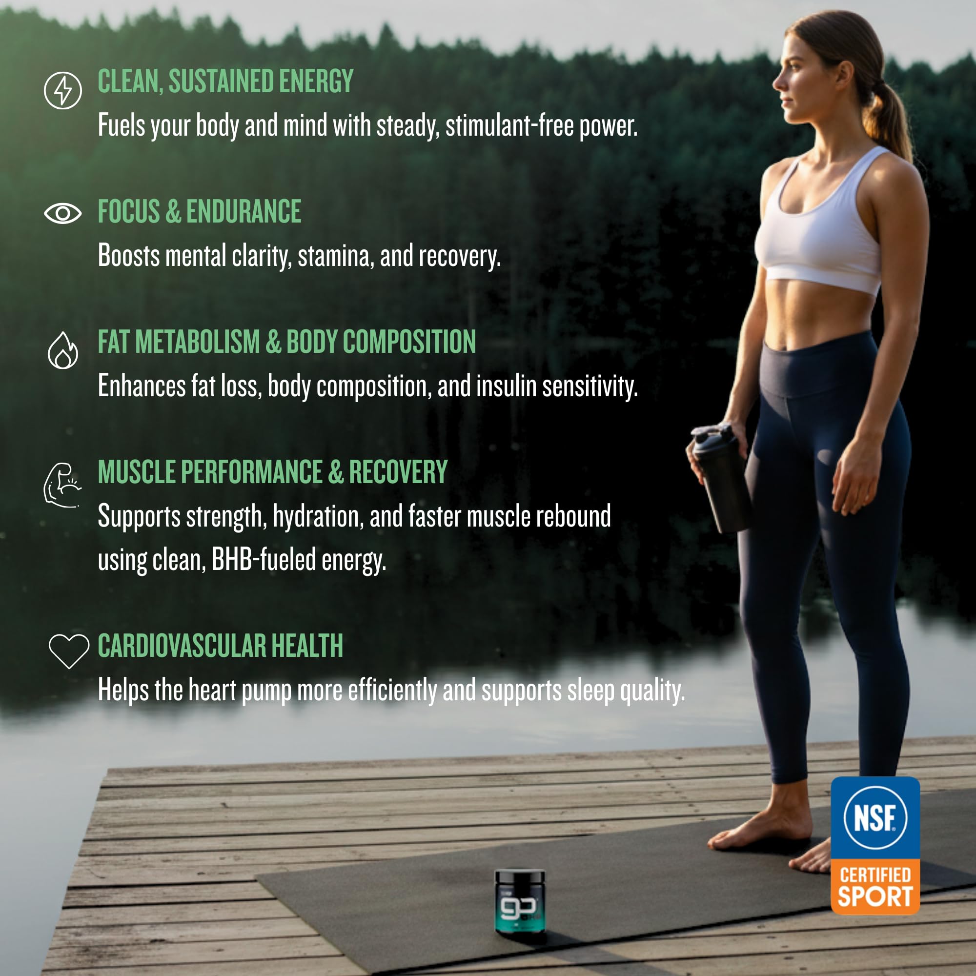 Athlete using GoBHB during training for sustained endurance.