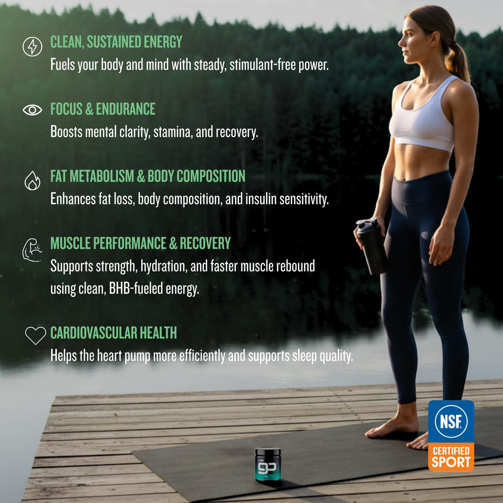 Athlete using GoBHB during training for sustained endurance.