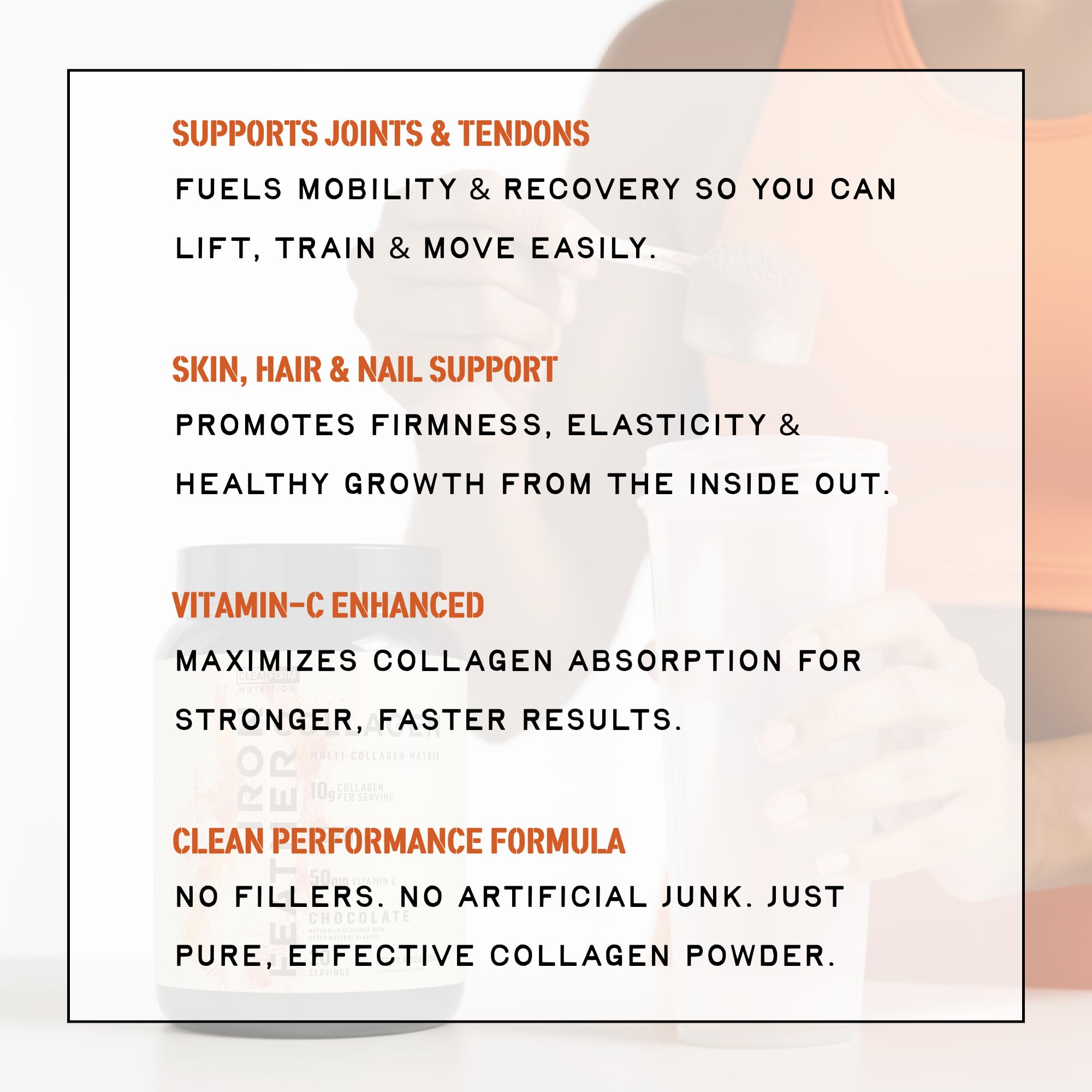 Athlete silhouette indicating joint support with Iron Feather for an active lifestyle