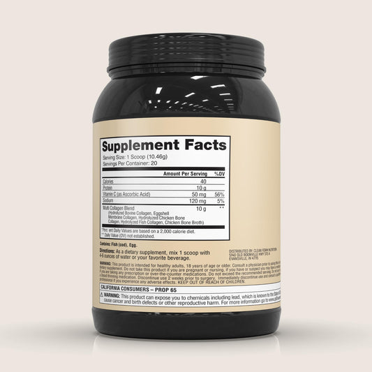 CleanForm Nutrition Iron Feather Collagen Powder scoop for easy daily recovery.