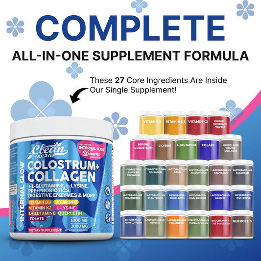 Clean Nutra collagen peptides dissolve in water for a smooth, nutrient-rich drink