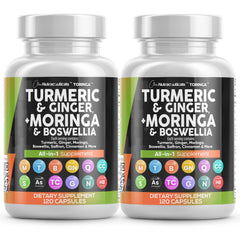 Clean Nutraceuticals Turmeric Moringa bottle highlights joint support potential.